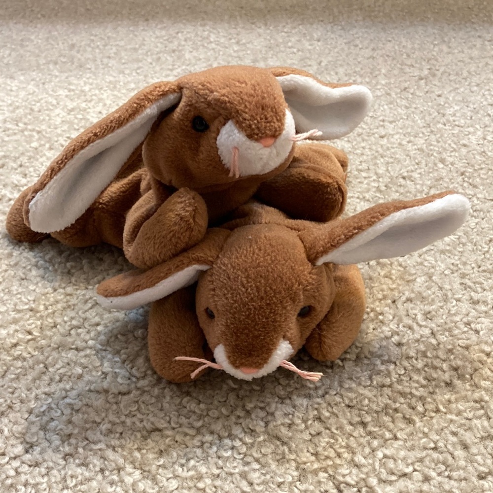 Ty The Beanie Babies Collection Ears stuffed rabbit like new